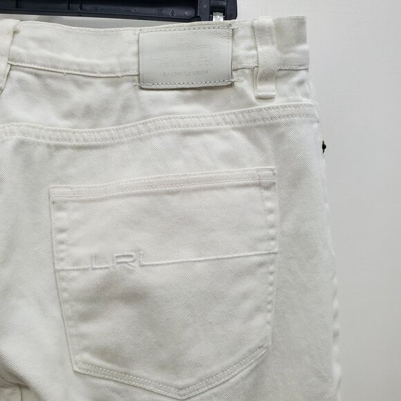 Lauren Ralph Lauren Jeans Co. Women's Vintage White Denim Straight Leg Size 12 - Picture 6 of 7